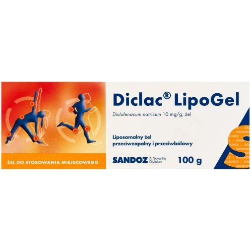 Diclac LipoGel, 10mg/g, żel, 100g - Łagodzi ból i miejscowe stany zapalne