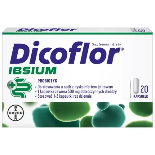 Dicoflor Ibsium, 20 kapsułek -  Probiotyk bez glutenu i laktozy 