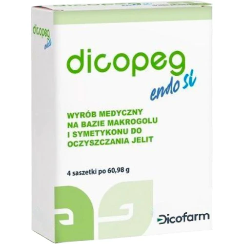 Dicopeg Endo Si, proszek 4 saszetki - Oczyszcza jelita – przygotowanie do badań
