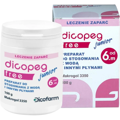 Dicopeg Junior Free, proszek do sporządzania zawiesiny doustnej, 100 g - Osmotyczne działanie przeczyszczające