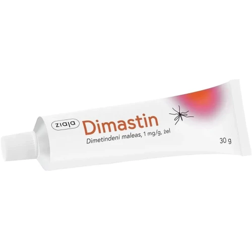 Ziaja Dimastin 1 mg/g, żel, 30 g - Lek przeciwuczuleniowy do stosowania miejscowego
