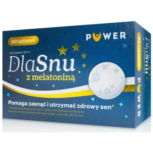 DlaSnu z melatoniną, 60  tabletek - Ułatwia zasypianie i poprawia jakość snu