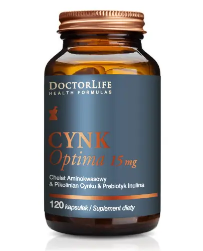 Doctor Life Cynk Optima, 120 kapsułek - Z chelatem aminokwasowym i pikolinianem cynku