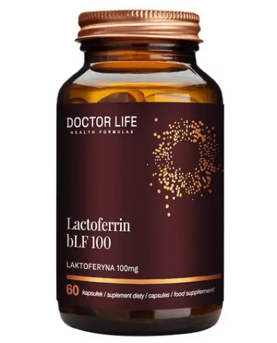 Doctor Life Lactoferrin bLF 100, 60 kapsułek - Suplement diety dla dorosłych, dzieci i niemowląt
