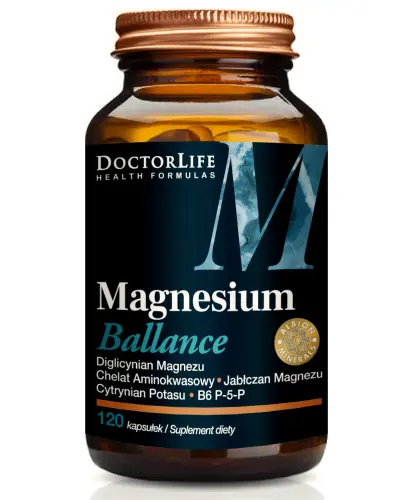 Doctor Life Magnesium Ballance, 120 kapsułek - Jabłczan Magnezu, Cytrynian Potasu, B6 P-5-P