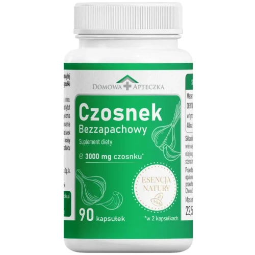 Domowa Apteczka Czosnek bezzapachowy, 90 kapsułek - Naturalne wsparcie odporności