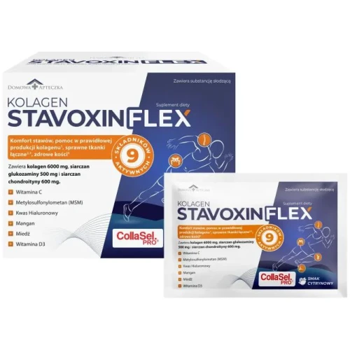 Domowa Apteczka Kolagen Stavoxin Flex, 30 saszetek - Na wsparcie stawów, kości i tkanki łącznej