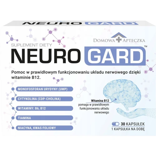 Domowa Apteczka Neuro Gard, 30 kapsułek - Urydyna, cytykolina i witaminy z grupy B