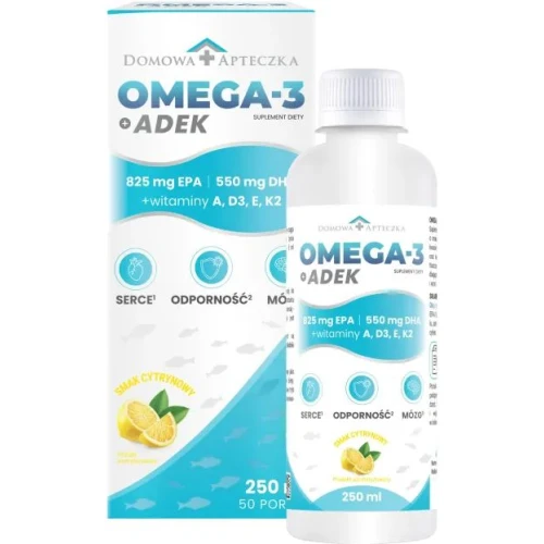 Domowa Apteczka Omega-3+ADEK, 250 ml - Kwasy omega z witaminami