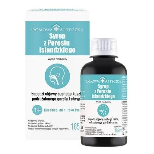 Domowa Apteczka Syrop z Porostu islandzkiego, 165 ml - Łagodzi objawy suchego kaszlu