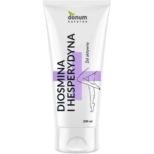 Donum Naturea Aktywny żel z diosminą i hesperydyną, 200 ml - Na ciężkie nogi i skórę naczynkową