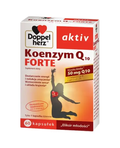 Doppelherz Aktiv Koenzym Q10 Forte, 60 kapsułek - Wzmacnia, przywraca siły witalne, zmniejsza uczucie zmęczenia