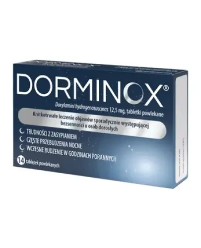 Dormix Dorminox, 12,5 mg, 14 tabletek powlekanych - cena, opinie - Centralna ...