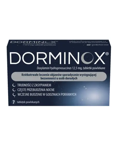 Dormix Dorminox, 12,5 mg, 7 tabletek powlekanych - cena, opinie - Centralna ...