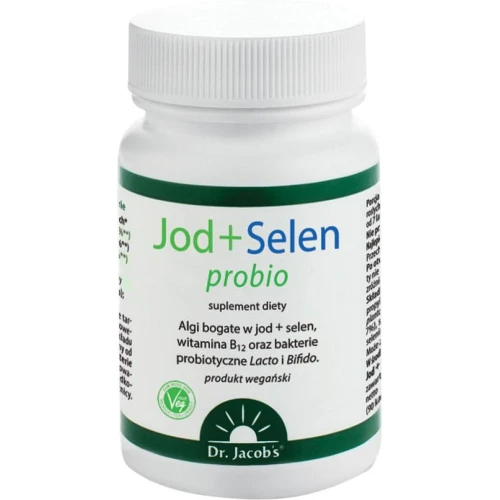 Dr. Jacob's Jod + Selen probio, 90 kapsułek - Wsparcie zdrowia tarczycy i jelit