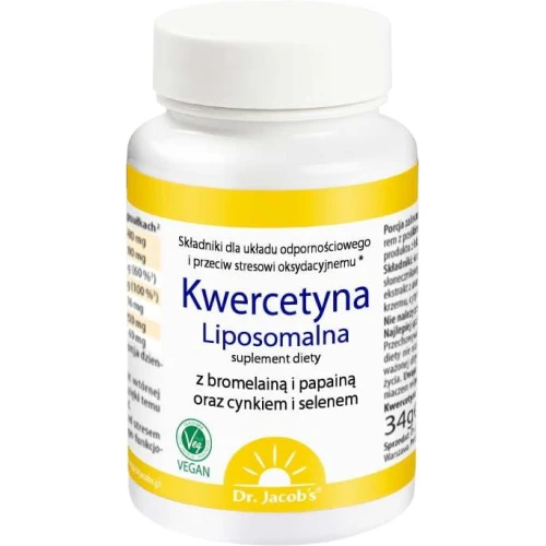 Dr. Jacob's Kwercetyna liposomalna, 60 kapsułek - Wsparcie prawidłowej pracy układu odpornościowego