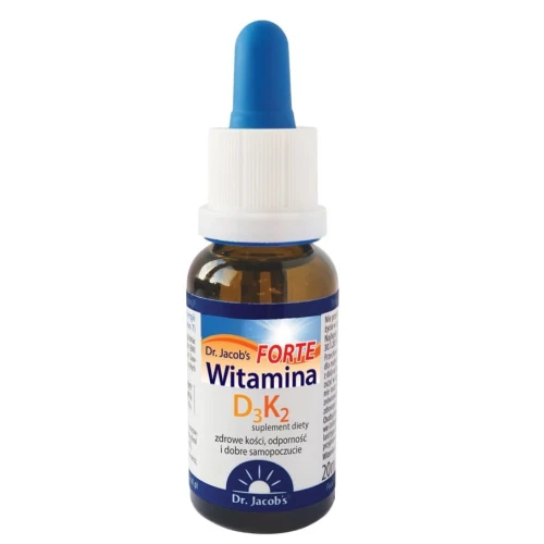 Dr. Jacob's Witamina D3 K2 Forte, 20 ml - Wysoka dawka witamin wspierających zdrowie kości