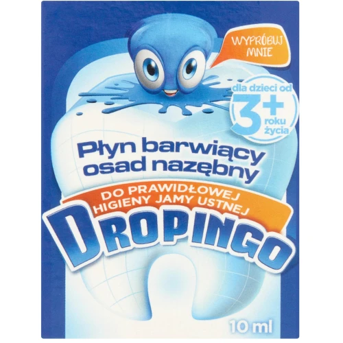 Dropingo płyn barwiący osad nazębny, 10 ml - Płyn barwiący osad nazębny, który pomaga zweryfikować dokładne umycie zębów