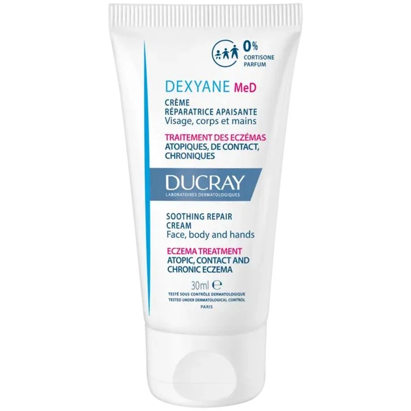 Ducray Dexyane Med Krem kojąco-regenerujący, 30 ml - Na egzemę atopową i kontaktową