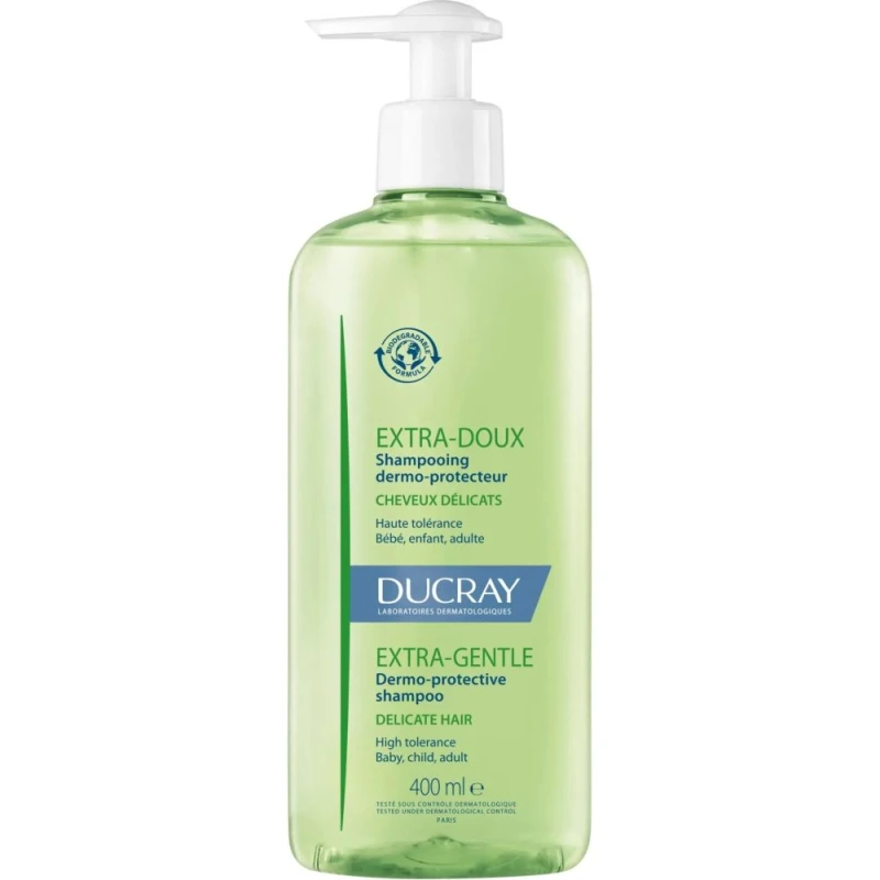 Ducray Extra Doux Szampon dermatologiczny, 400 ml - Delikatna pielęgnacja dla wrażliwej skóry głowy