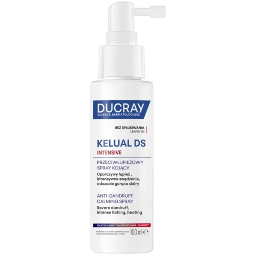 Ducray Kelual DS Intensive Kojący spray przeciwłupieżowy, 100 ml - Na swędzącą skórę głowy