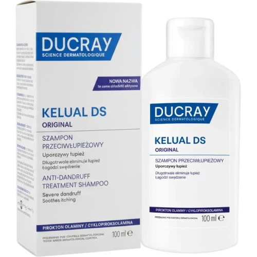 Ducray Kelual DS szampon przeciwłupieżowy, 100 ml - Łagodzi uczucie swędzenia i eliminuje łupież