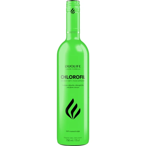 DuoLife Chlorofil, 750 ml - Z chlorellą i chlorofiliną dla prawidłowego funkcje jelit i trawienia