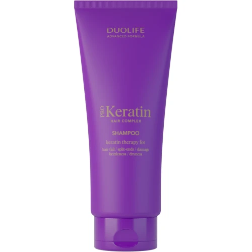 DuoLife Keratin Hair Complex Szampon, 200 ml - Intensywnie wzmacniający - z keratyną i ekstraktami roślinnymi