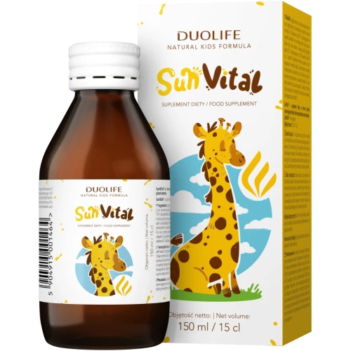 DuoLife SunVital, 150 ml - Z naturalnymi ekstraktami roślinnymi wspierającymi odporność i zdrowe kości