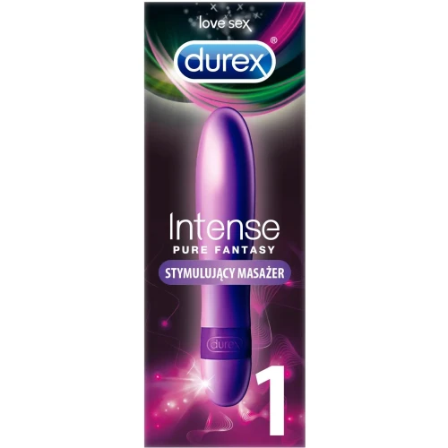 Durex Intense Pure Fantasy Masażer stymulujący, 1 sztuka - Wodoodporny masażer intymny z regulacją wibracji
