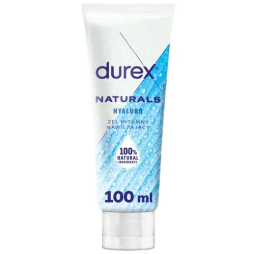 Durex Naturals Hyaluro, nawilżający żel intymny, 100 ml - Lubrykant nawilżający z kwasem hialuronowym