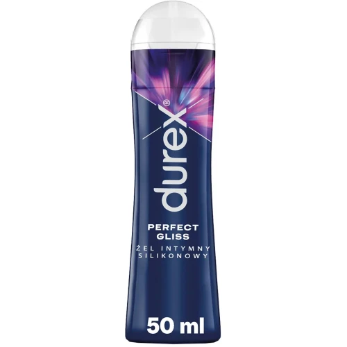 Durex Perfect Gliss żel intymny silikonowy, 50 ml - Jedwabiście gładki i ciepły w dotyku