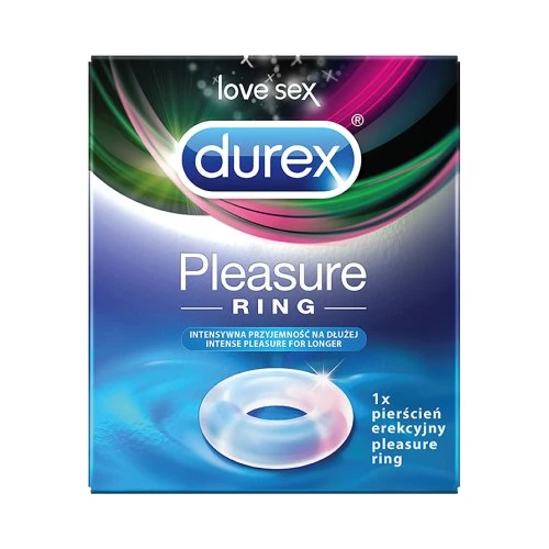 Durex Pleasure Ring Pierścień erekcyjny, 1 sztuka - Gadżet erotyczny zwiększający i wydłużający przyjemność