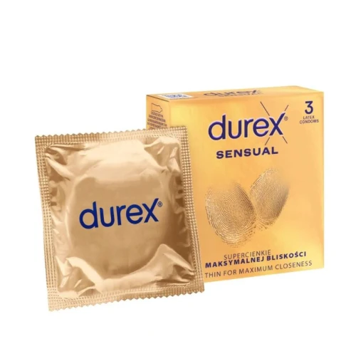 Durex Sensual Prezerwatywy supercienkie, 3 sztuki - Ultra cienkie prezerwatywy