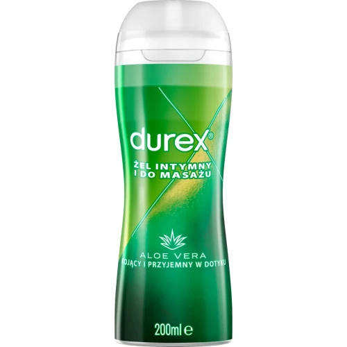 Durex Aloe Vera, żel intymny i do masażu 200 ml - Nawilża i pobudza zmysły, formuła 2 w 1