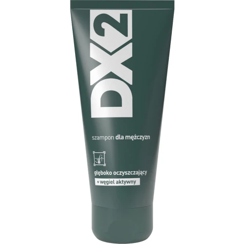 DX2 Szampon dla mężczyzn głęboko oczyszczający, 150 ml - Detoks skóry głowy i przetłuszczających się włosów