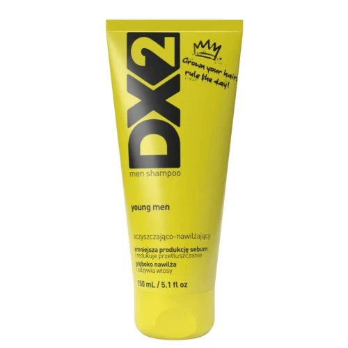 DX2 Young Men Szampon oczyszczająco-nawilżający dla mężczyzn, 150 ml - Świeże, miękkie i zdrowo wyglądające włosy