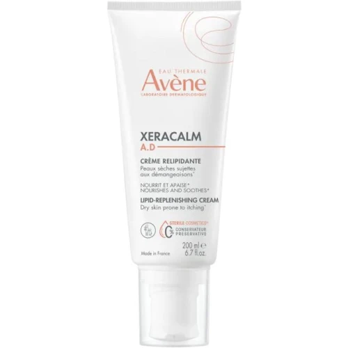 Avene XeraCalm  A.D krem do twarzy i ciała uzupełniający lipidy, 200 ml - Do skóry suchej, przeciw swędzeniu