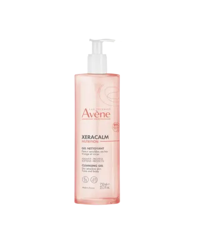 Avene XeraCalm Nutrition żel oczyszczający, 750 ml - Formuła z wodą termalną Avene o właściwościach kojących
