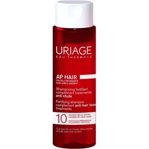 Uriage AP HAIR Wzmacniajacy szampon przeciw wypadaniu włosów, 200 ml - Wzmacnia cebulki i ograniczaj wypadanie włosów