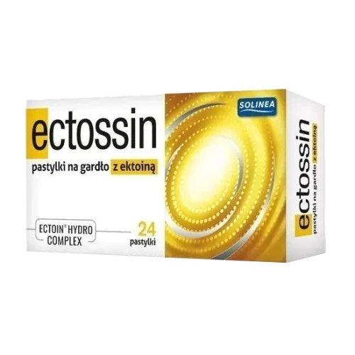 Ectossin, 24 pastylki do ssania - Pastylki na gardło z ektoiną