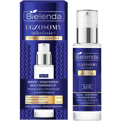 Bielenda Egzosomy Młodości Serum-koncentrat multi naprawczy na noc, redukujący zmarszczki i przebarwienia, 30 ml - Do skóry dojrzałej