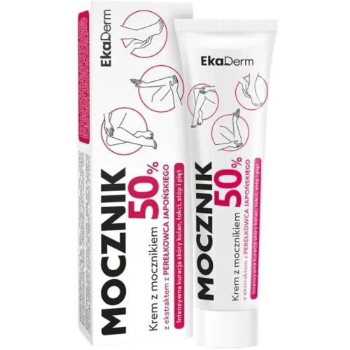 Ekaderm Mocznik 50% Krem z mocznikiem, 30 ml - Złuszcza, wygładza i regeneruje wysuszoną skórę