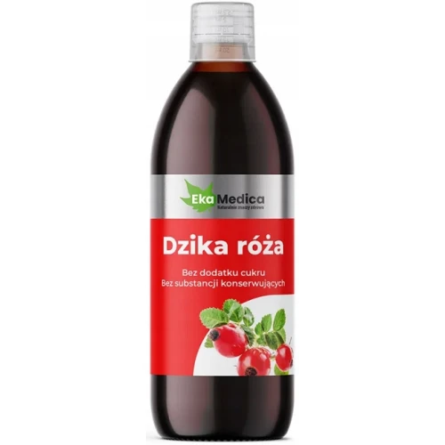 EkaMedica Dzika Róża, sok 500 ml - Z dodatkiem naturalnej witaminy C 