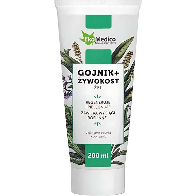 EkaMedica Gojnik + Żywokost Żel, 200 ml - Na mięśnie, stawy i regenerację po wysiłku