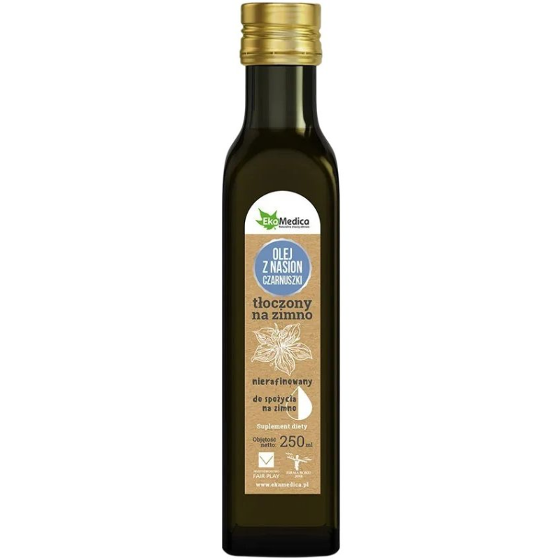 EkaMedica Olej z Nasion Czarnuszki, 250 ml - Z naturalną witaminą E