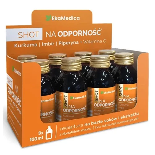 EkaMedica Shot Na Odporność, 8 x 100 ml - Naturalne wsparcie układu immunologicznego
