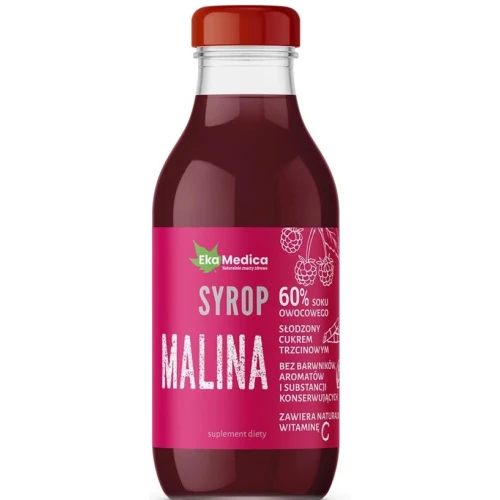 Ekamedica Malina, syrop 300 ml - Naturalny syrop z malin