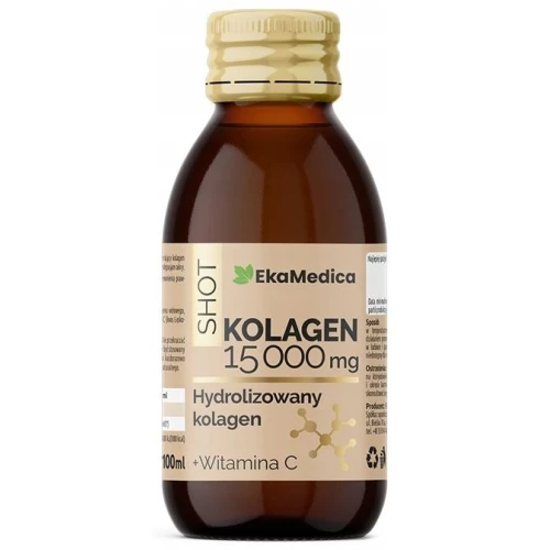 EkaMedika Shot Kolagen 15000 mg, 100 ml - Dla zdrowej skóry i stawów