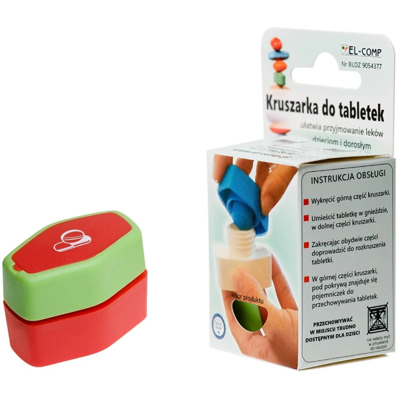 El-Comp Kruszarka do tabletek, 1 sztuka - Umożliwia podawanie leków w formie sypkiej